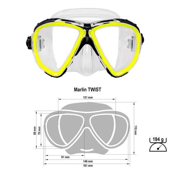 Marlin Twist Máscara Amarillo/Trans