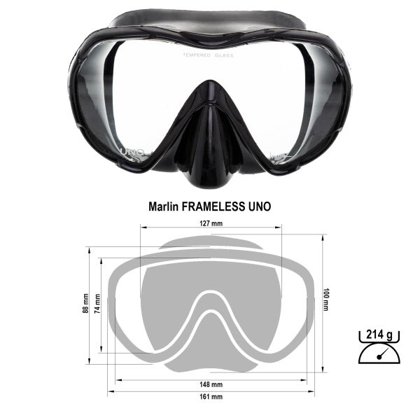 Marlin Frameless Uno Máscara