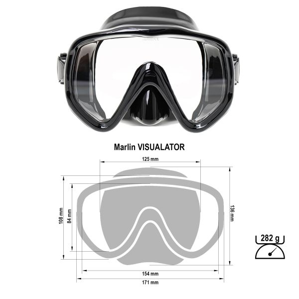 Mask Marlin VISUALATOR Black