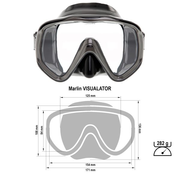 Mask Marlin VISUALATOR Titan/Black