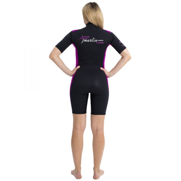 Traje Marlin COSTA SHORTY Lady 2 mm Negro/Violeta