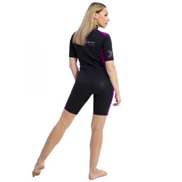 Traje Marlin COSTA SHORTY Lady 2 mm Negro/Violeta