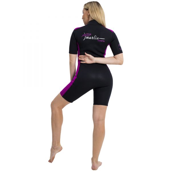 Wetsuit Marlin COSTA SHORTY Lady 2 mm Black/Violet